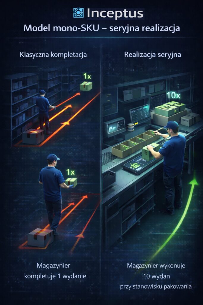 kompletacja wydań w modelu mono-SKU